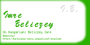 imre beliczey business card